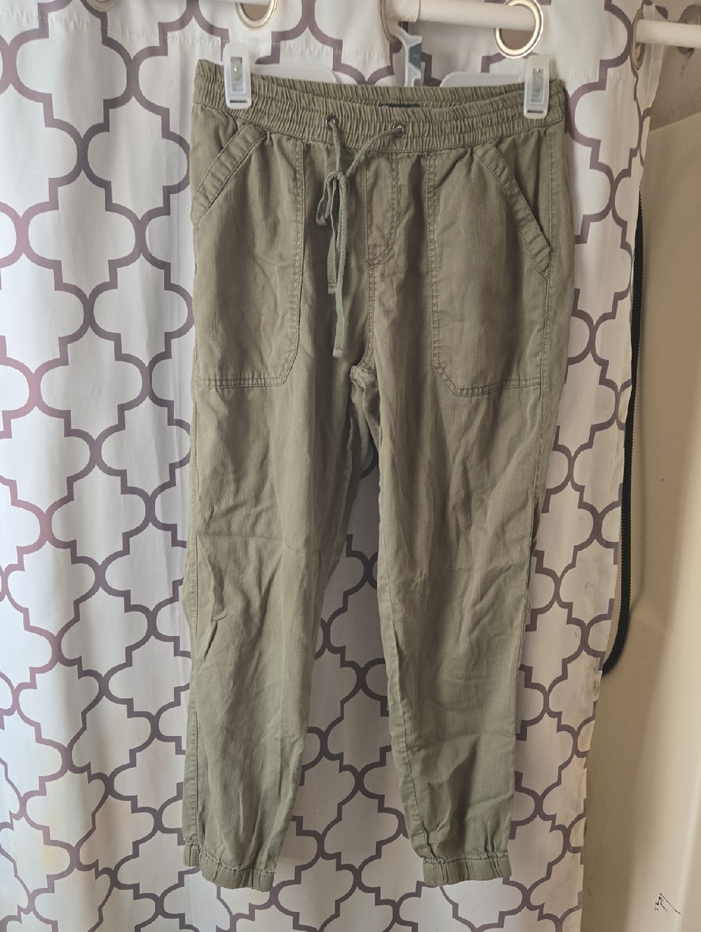 Men's Olive Utility Drawstring Joggers